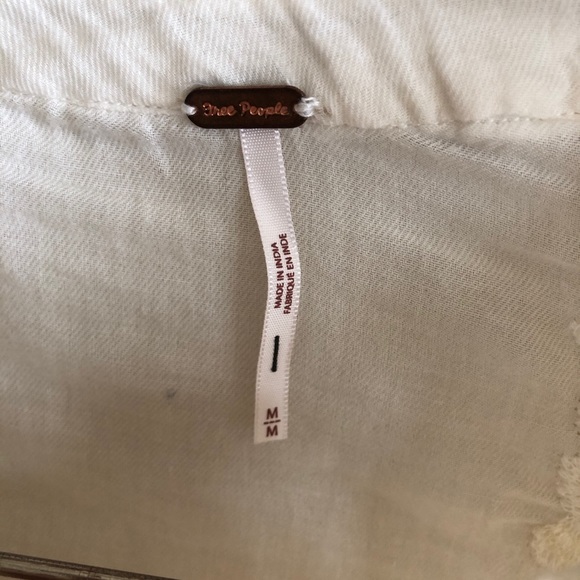 Free People || Ivory Button Blouse - Picture 9 of 10